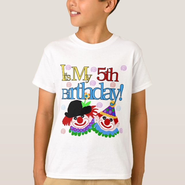 Fånig Clowents 5:e födelsedag Tshirts and Gifts (Framsida)