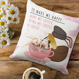 Fånig Coffee Mugg | Flickor i Mugg Pillow Kudde