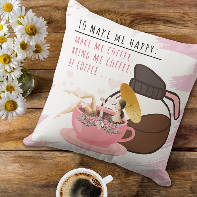 Fånig Coffee Mugg | Flickor i Mugg Pillow Kudde (Skapare uppladdad)