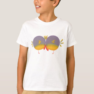 Fånig Cute Tecknad Birds T-shirt