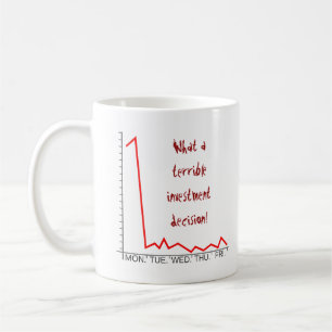 Fånig "ett vilket ruskiga investeringbeslut! ", kaffemugg