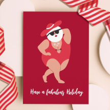 Fånig Fabulous Santa Helgdag Card