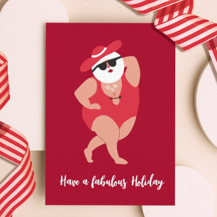 Fånig Fabulous Santa Helgdag Card Julkort