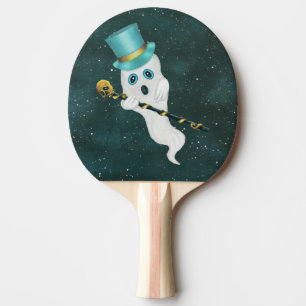 Fånig Flytande Ghost Blue Ögon Open Mouth Hat K Pingisracket