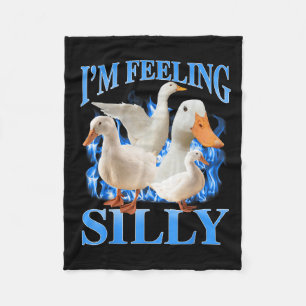 Fånig för för Ljuny Goose Meme Bootleg Vintage Fleecefilt