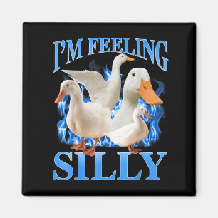 Fånig för för Ljuny Goose Meme Bootleg Vintage Magnet