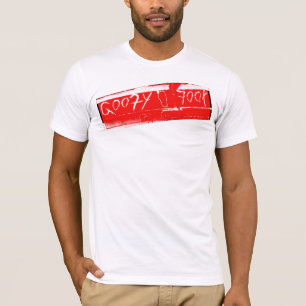 Fånig fot för surfasurfingbräda som surfar röd t-shirt