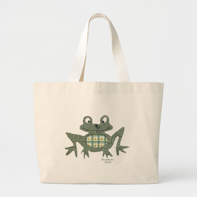 Fånig Frog Tote Bag Jumbo Tygkasse (Framsidan)