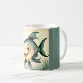 Fånig Funny fiskkaffe Mugg