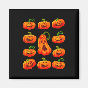 Fånig Funny Halloween Pumpkin Ansikte Spooky Jack- Magnet
