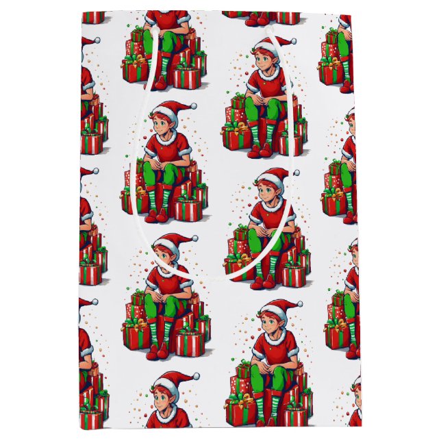 Fånig Funny jul Jultomten Elf Kid (Framsidan)