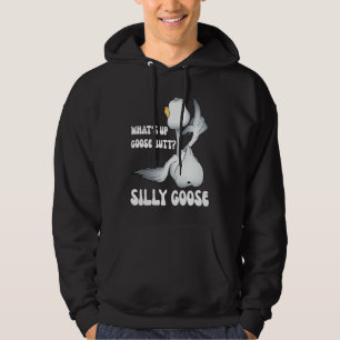 Fånig Gåsvete upp getknapp Hoodie