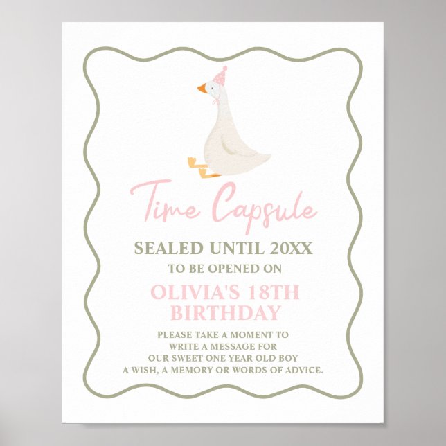 Fånig Ges Rosa 1: a födelsedagstidskapsel Poster (Framsidan)