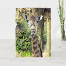 Fånig Giraffe Birthday Card (för barn)