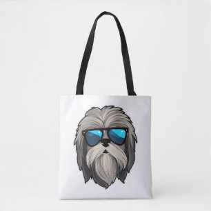 Fånig Glass Lhasa Apso Classic T-Shirt Tygkasse