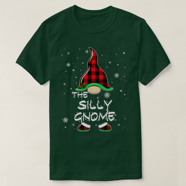 Fånig Gnome Buffalo Play Matching Family Christma T Shirt (Design framsida)