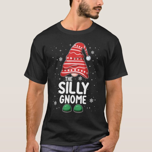 Fånig Gnome Squad Funny Matching Family Group Chri T Shirt (Framsida)