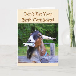 Fånig Goat Birthday Kort