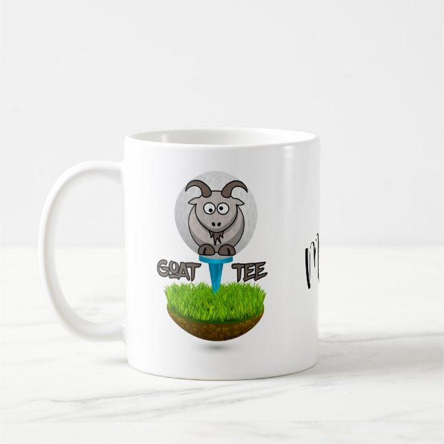 Fånig Goat Golf Tee Kaffemugg (Vänster)