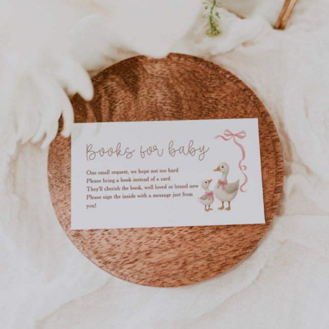 Fånig Goose Baby Shower Bokar för Baby Tilläggskort (Skapare uppladdad)