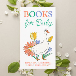 Fånig Goose Baby Shower Bokar för Baby Tilläggskort