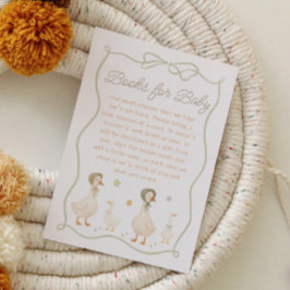 Fånig Goose Baby Shower Bokar för Baby Tilläggskort