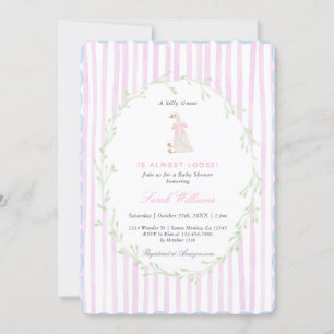 Fånig Goose Baby Shower Girl Inbjudningar
