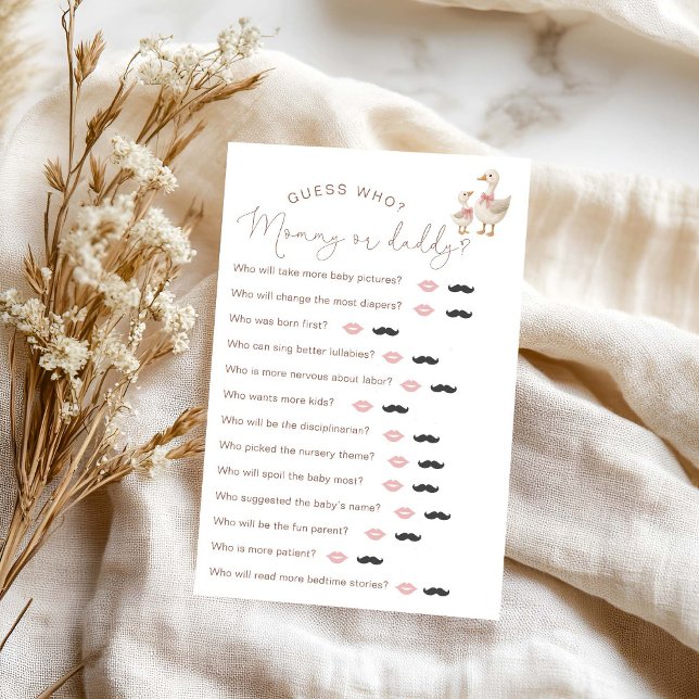 Fånig Goose Baby Shower "Gissa vem" Game (Skapare uppladdad)