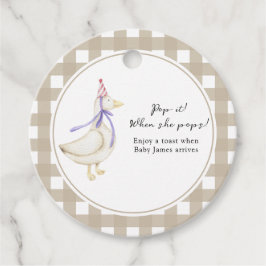 Fånig Goose Baby Shower! När hon pockar Gåvor Etiketter