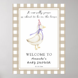 Fånig Goose Baby Shower Poster