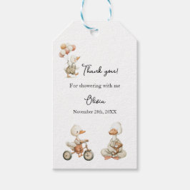 Fånig Goose Baby Shower tack för att du tycker om Presentetikett