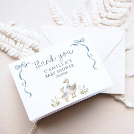Fånig Goose Baby Shower Tack Kort