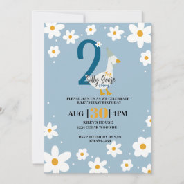 Fånig Goose Birthday Card Inbjudningar