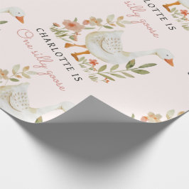 Fånig Goose Birthday Wrapping Papper Presentpapper