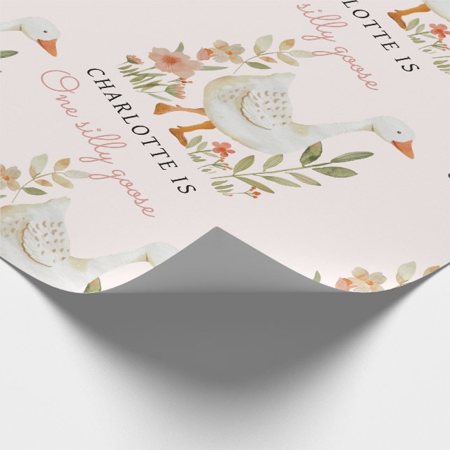 Fånig Goose Birthday Wrapping Papper Presentpapper (Hörn)