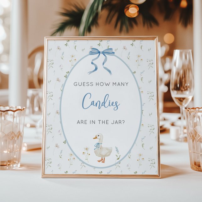 Fånig Goose Boy Baby Shower Candy Guessing Game Poster (Skapare uppladdad)