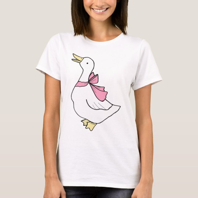 Fånig Goose Cute Anka Funny Goose/Anka Graphic T Shirt (Framsida)