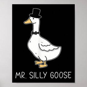 Fånig Goose, ett par matchande Bröllop Funny Manar Poster