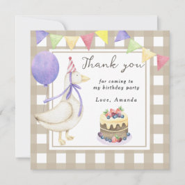 Fånig Goose födelsedagsfest tack Inbjudningar