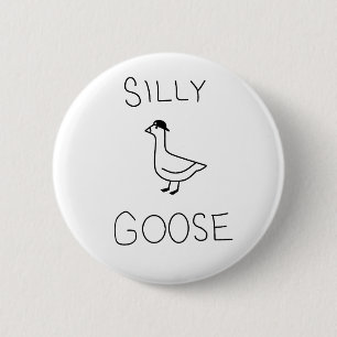 Fånig Goose Funny Pin Knapp