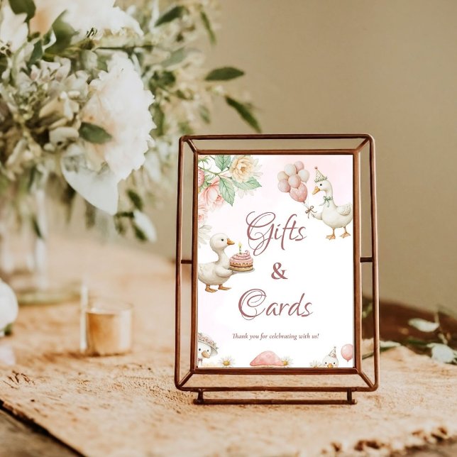 Fånig Goose Garden Mushroom-gåva- och kortskylt Poster (Skapare uppladdad)