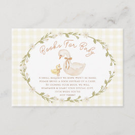 Fånig Goose Gingham Anka gender  neutrra babydusch Tilläggskort