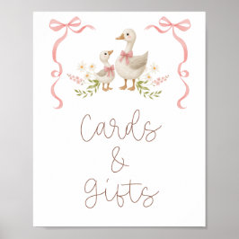 Fånig Goose Girl Baby Shower Cards and Gifts Poster