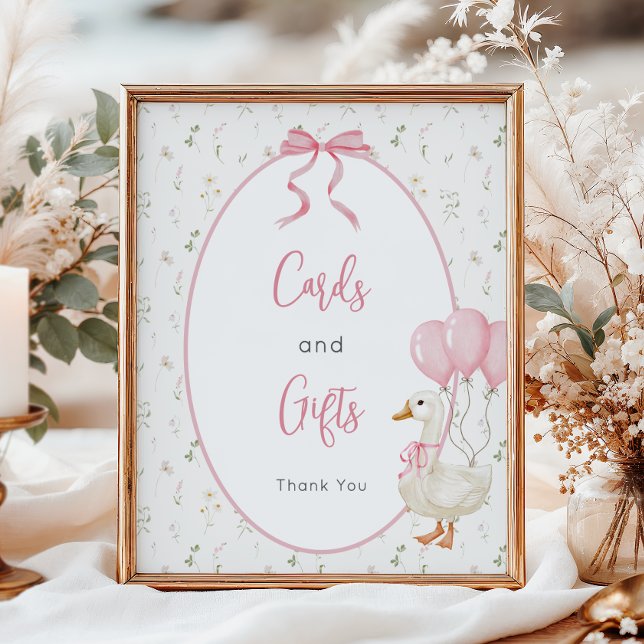 Fånig Goose Girl Födelsedagskort och presenter Poster (Skapare uppladdad)