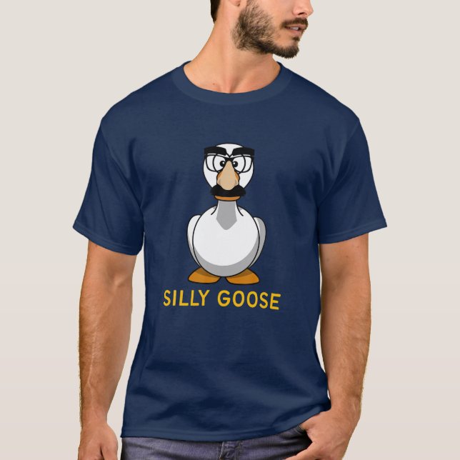 Fånig goose Groucho Glass går på den lösa sidan T Shirt (Framsida)