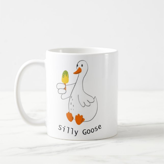 Fånig goose, Lung Goose, Goose Älskare Kaffemugg (Vänster)