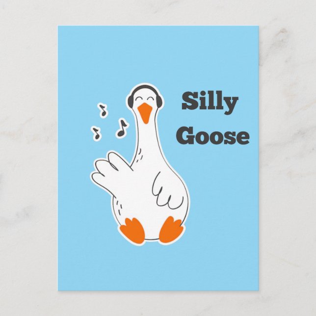Fånig goose, Lung Goose, Goose Älskare Vykort (Framsida)
