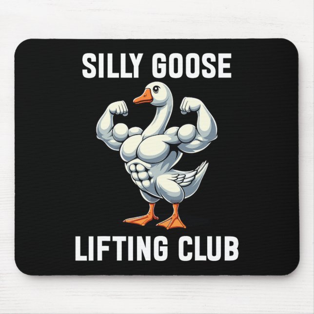 Fånig Goose Lyftande Klubb Musmatta (Framsidan)