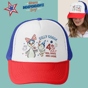 Fånig Goose Mamma & Baby Red, White & Blue Keps