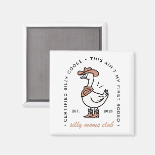 Fånig goose mamma cowgirl klubb lustig husdjur magnet